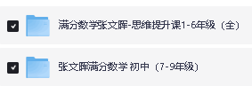 张文晖《满分数学》1-9年级视频课全套下载第3张