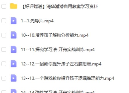 清华潘潘-学霸思维家长课12全【完结】第2张