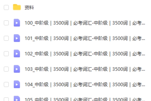 原原高单词速记万能考试5000词视频