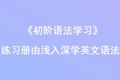 《初阶语法学习》练习册由浅入深学英文语法