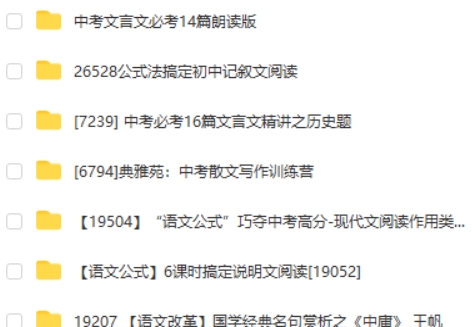 小帆课堂初中语文专项视频合集