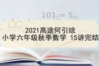 2021高tu何引琼小学六年级秋季数学 15讲完结