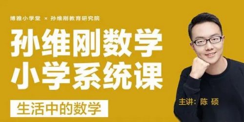 (孙维刚教育研究院)陈硕老师小学数学思维能力提升视频