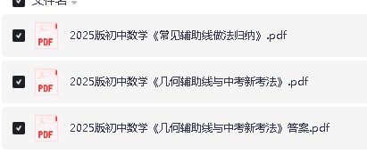 万唯2025版初中数学《几何辅助线与中考新考法》无水印版」第2张