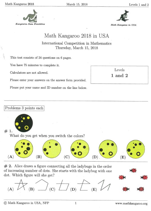 MathKangaroo美国袋鼠数学竞赛真题PDF电子版-知名奥数老师推荐第2张