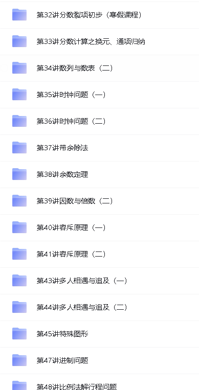 学而思小学奥数课程(竞赛班)1-6年级全套视频下载第17张