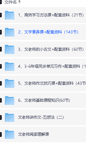 文老师语文课程合集下载(学习方法 基础知识 小古文 文学素养 阅读 作文 ) 网课视频第2张