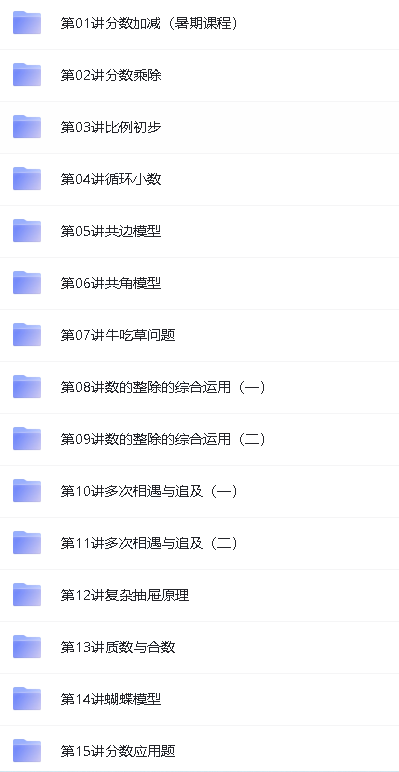 学而思小学奥数课程(竞赛班)1-6年级全套视频下载第15张