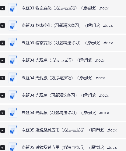 中考物理临考解题技法速练(全国通用)WORD版下载第3张