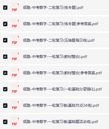2025初中数学•领跑中考复习一二轮PDF下载第2张