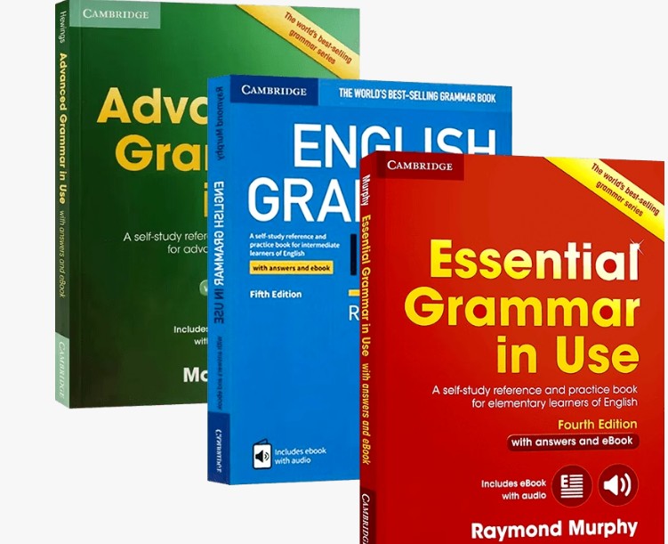剑桥经典英语语法分级教程《Grammar in Use》初中高级3册套装 教材+练习+音频