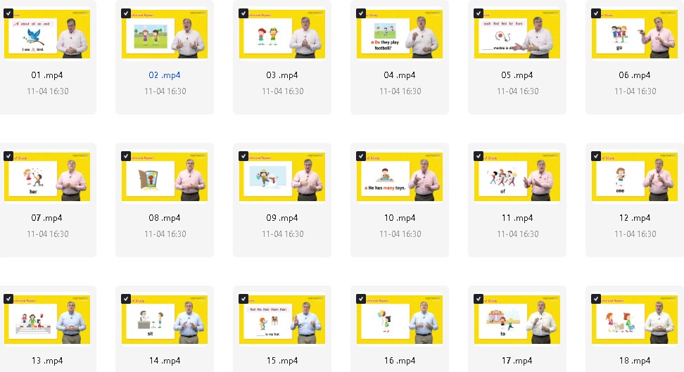 WorldCom Edu美国原版Sight Words 100 L1-L6全套教学视频第4张