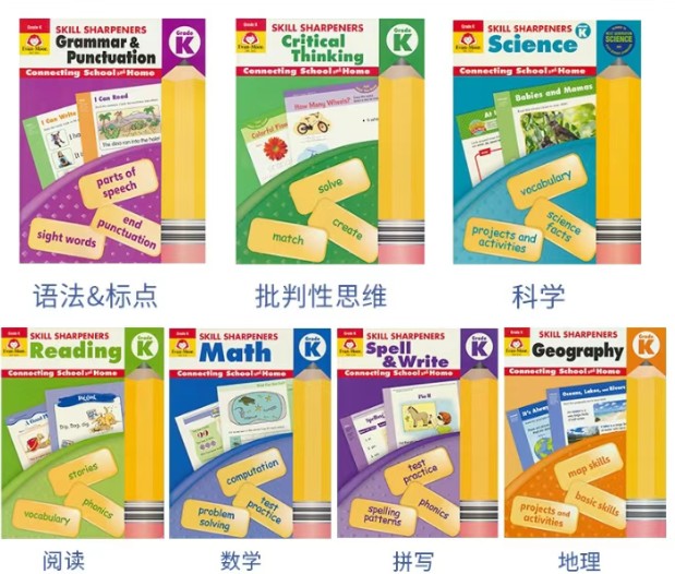 技能铅笔刀语法练习册 Skill Sharpeners GrammarPuncfuation7套PDF下载