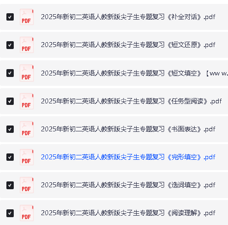 2025初中英语专题复习学困生+中等生+尖子生PDF下载第3张