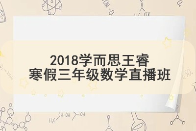 2018学而思王睿寒假三年级数学直播班