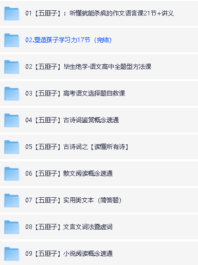 中文五匪子高中语文课程全合集下载第2张