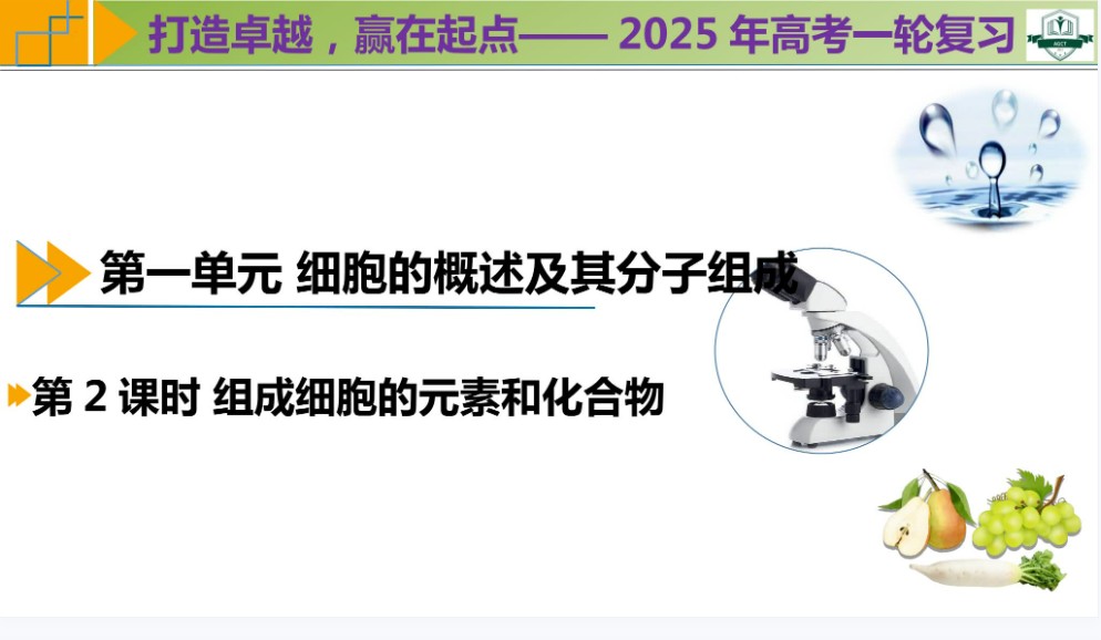 2025高考生物 新高考 一轮复习资料包