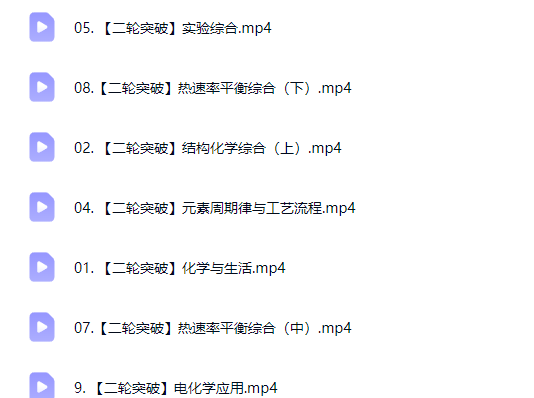 2026马凯鹏高三高考化学 二轮春季班网课视频