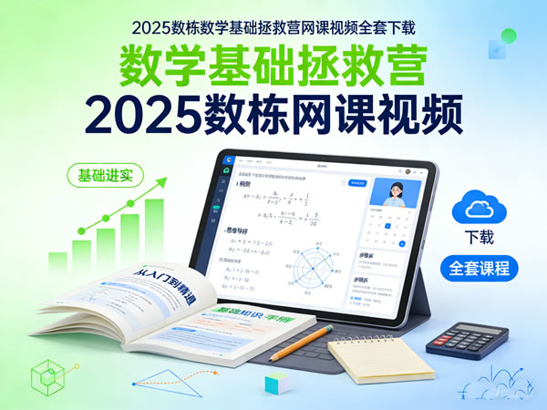 2025数栋数学基础拯救营网课视频全套下载