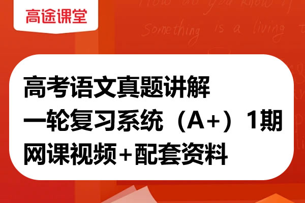 高中高考语文真题讲解一轮复习系统（A+）1期网课视频+配套资料
