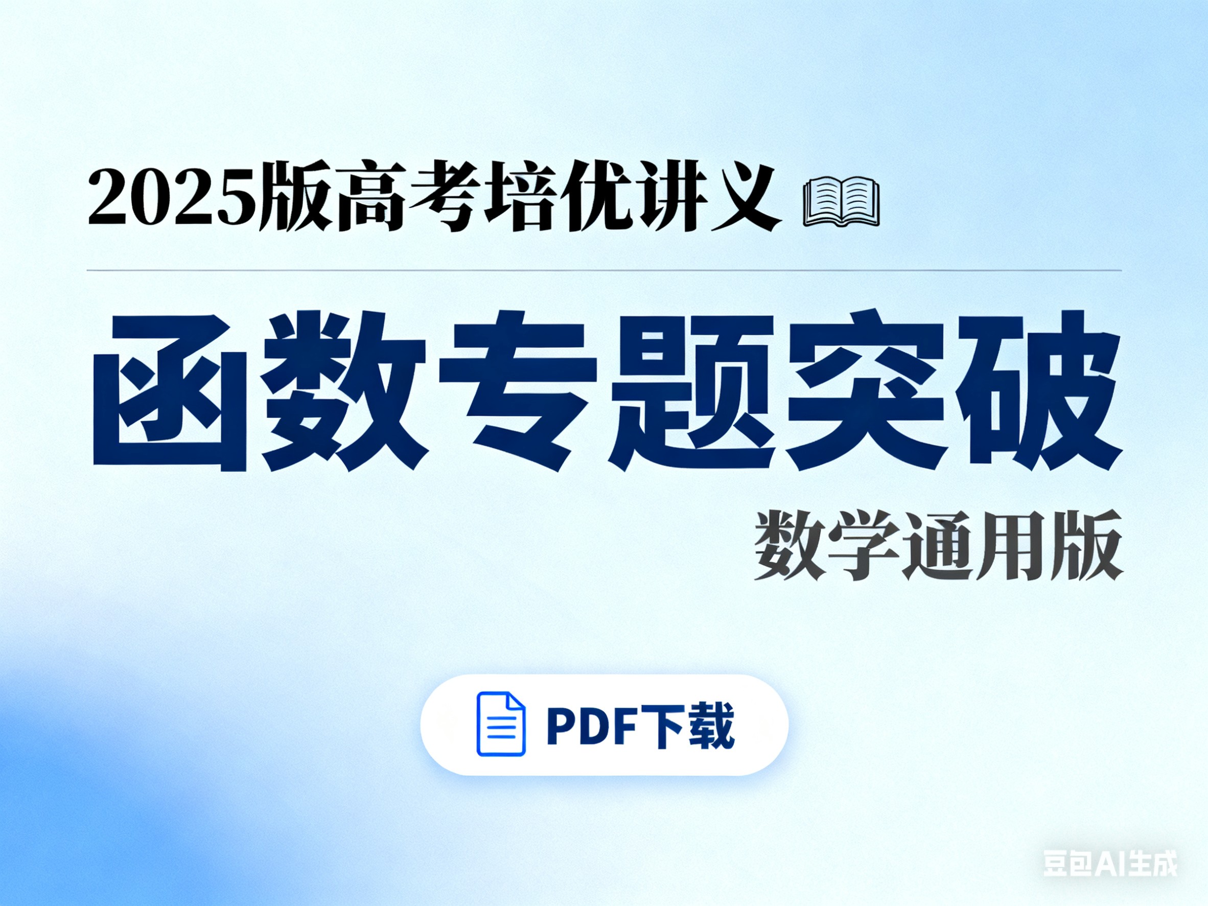 2025版高考培优讲义函数专题突破数学通用版PDF下载