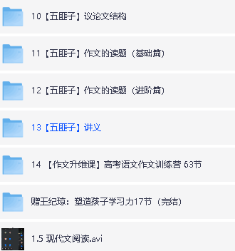 中文五匪子高中语文课程全合集下载第3张