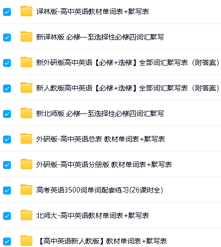 2026高中英语单词默写表PDF下载含全国各版第2张