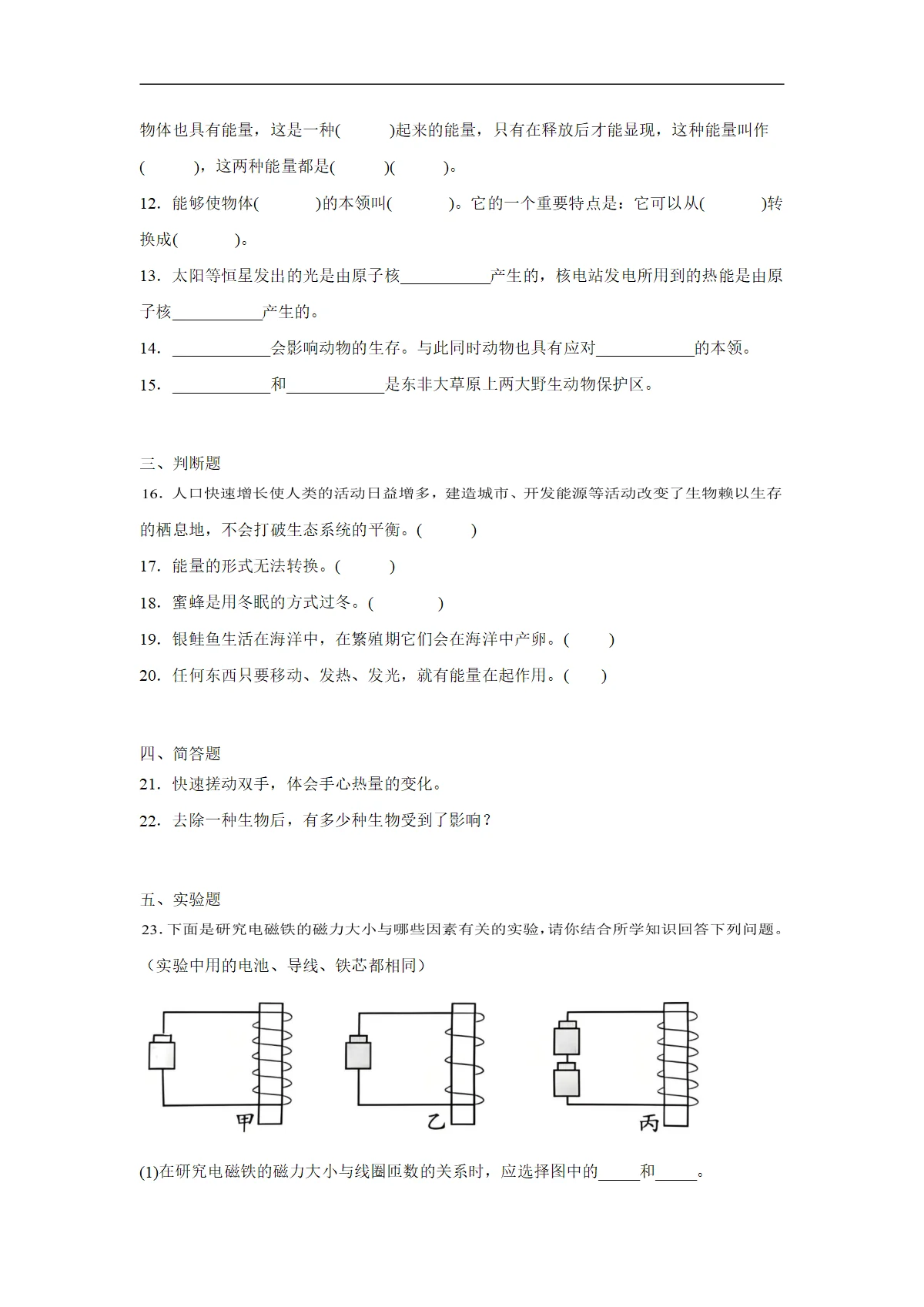 苏教版六年级下册期中测试卷（含答案解析）