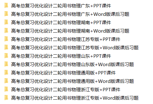2025高考物理总复习优化设计二轮用书 （PPT+word）