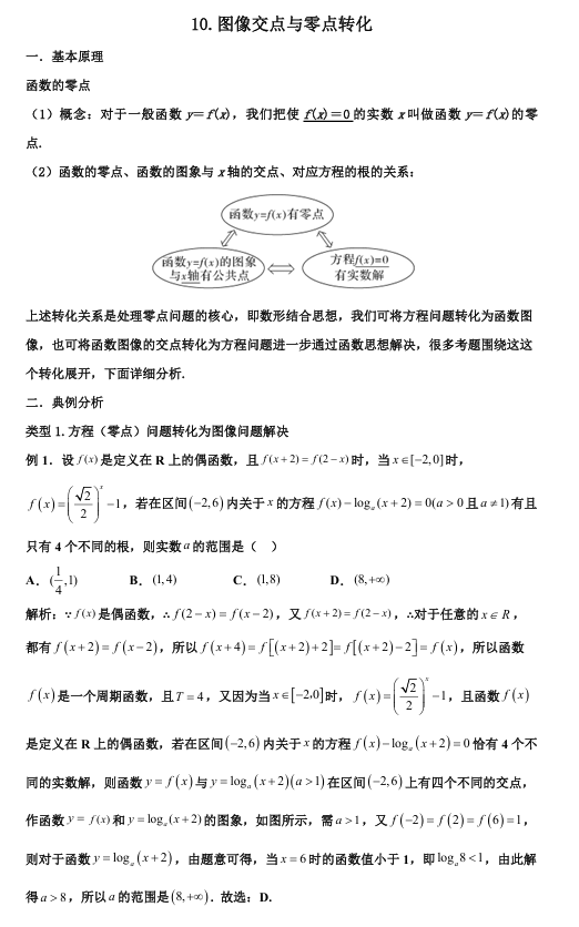 2026版《高考数学&bull;一轮复习微专题106讲》11.图像交点个数与零点转化