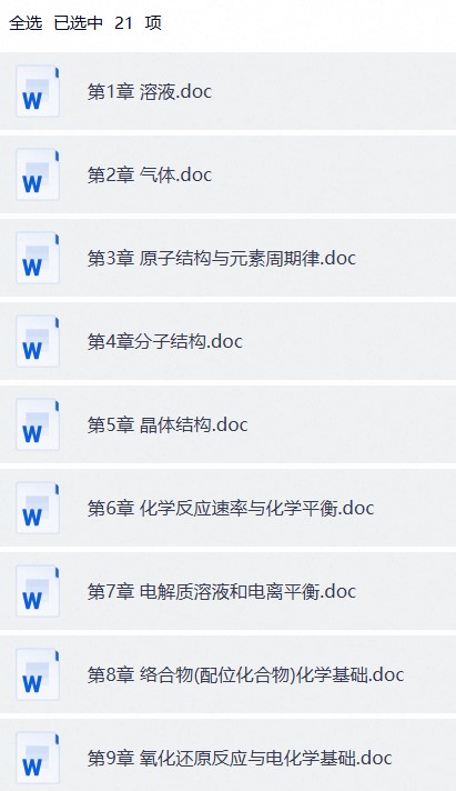 【竞赛奥赛】《高中化学竞赛》共十九章（Word版）
